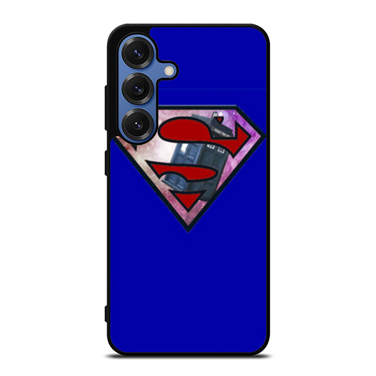 Superman Logo Dr Who Tardis Galaxy Samsung S25 Ultra Case