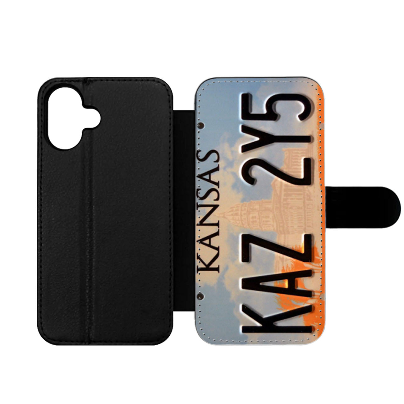 Supernatural License Plate Kansas Wallet iPhone Case