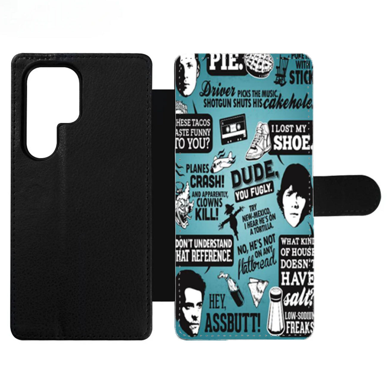 Supernatural Quote Wording Art Three Wallet Samsung Case