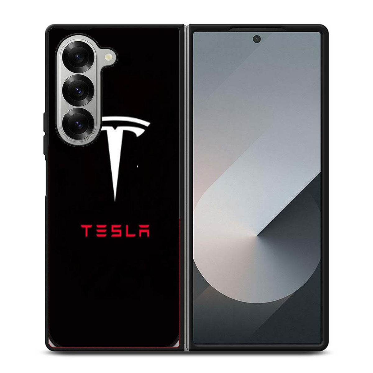 TESLA MOTORS LOGO TWO Samsung Z Fold 6 Case
