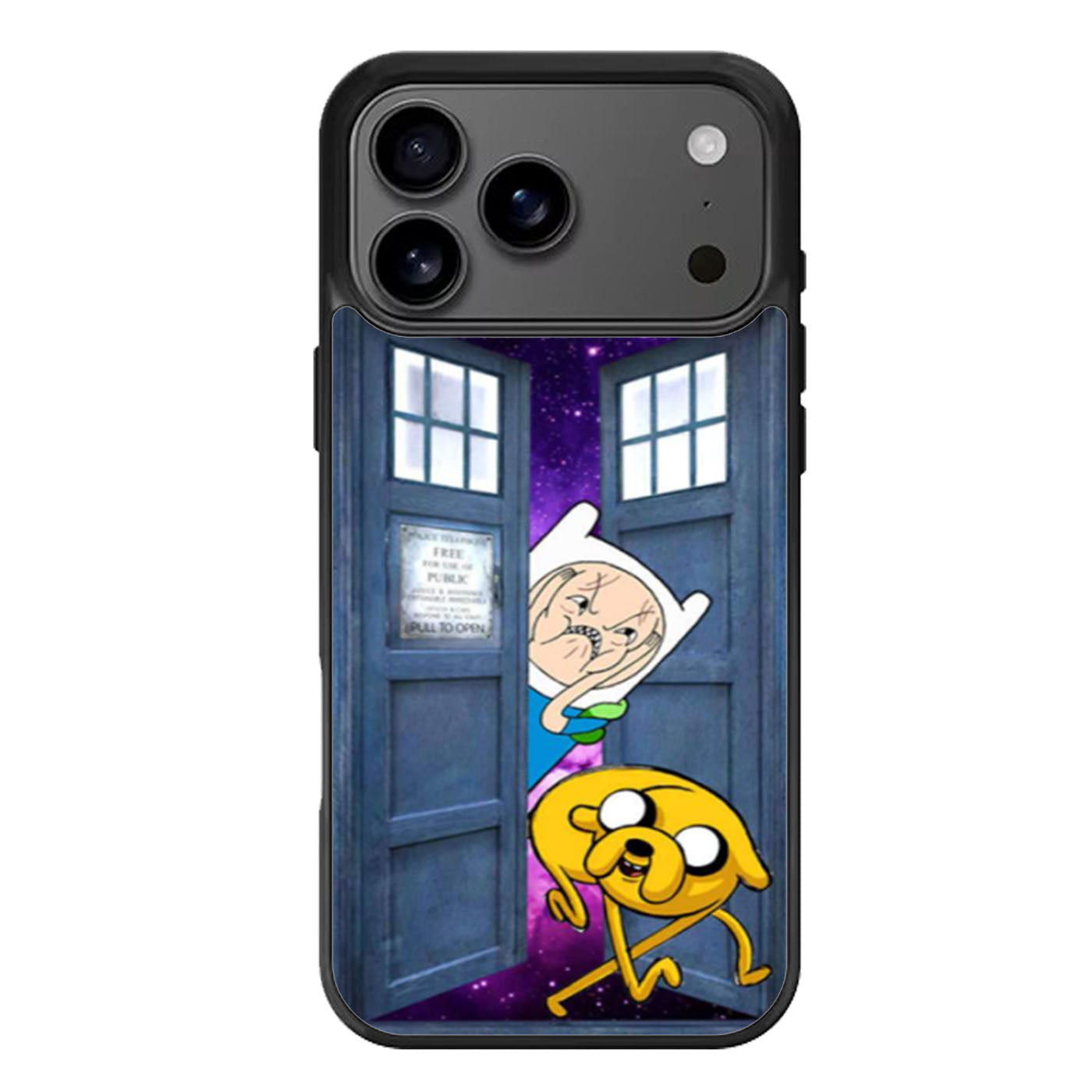 Tardis Box Finn Ugly Face Jake Galaxy iPhone 17 Pro Max Case
