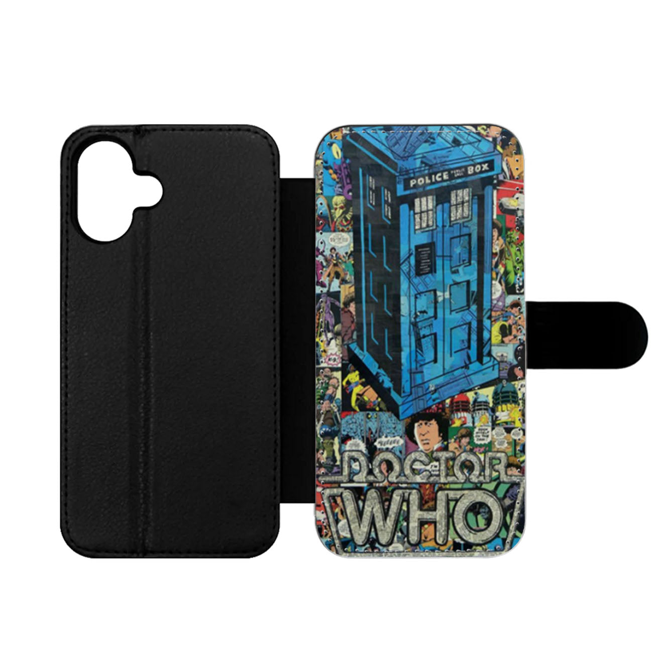 Tardis Doctor Who Comic Book Wallet iPhone Case