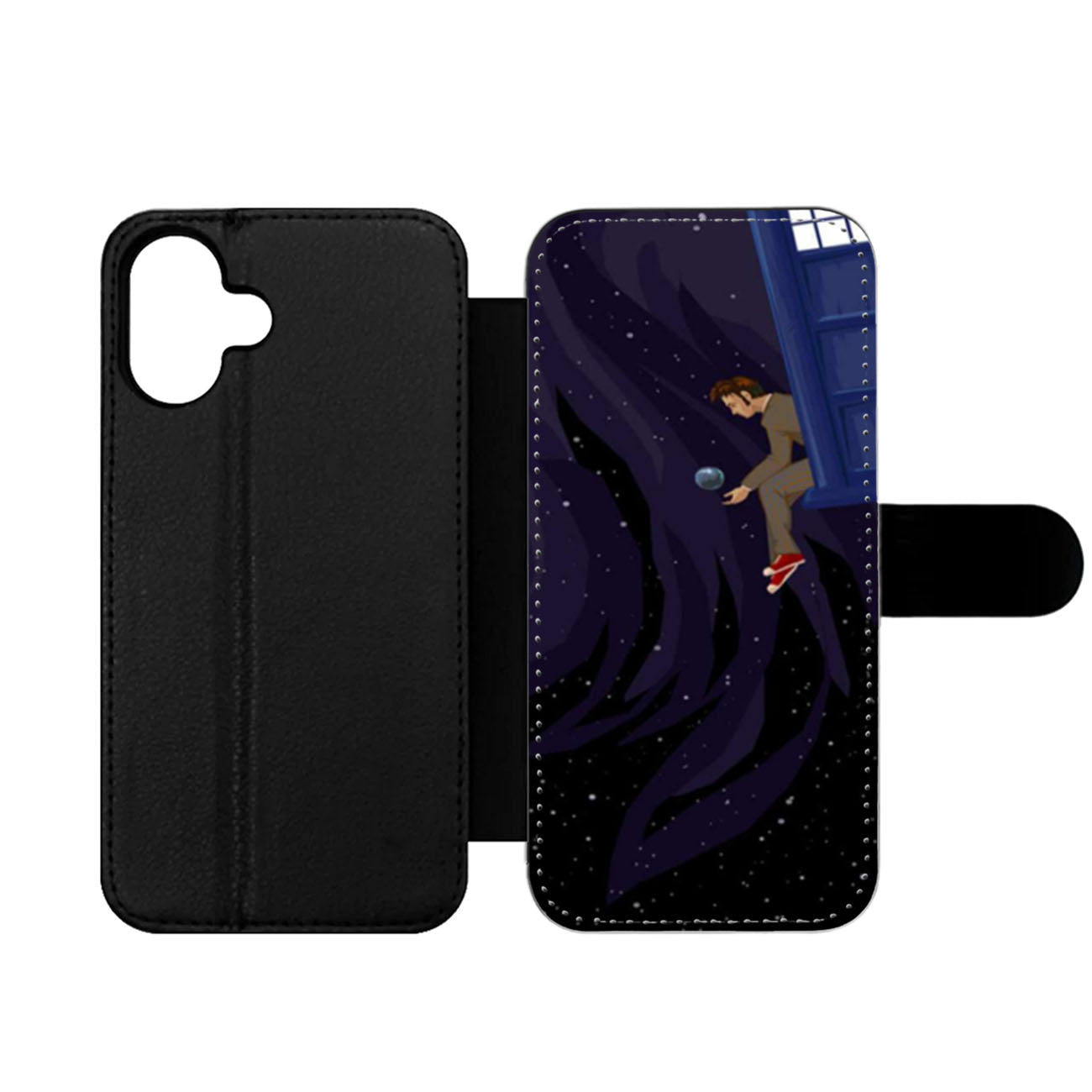 Tardis Doctor Who Sherlock Holmes Wallet iPhone Case