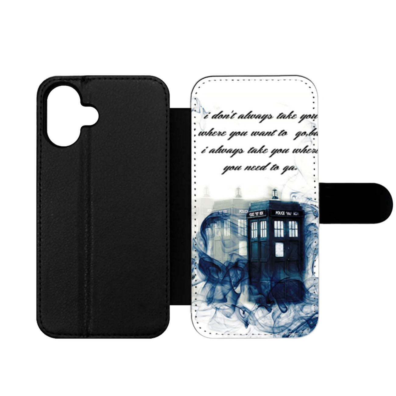 Tardis Doctor Who Smoke Quotes Art Wallet iPhone Case