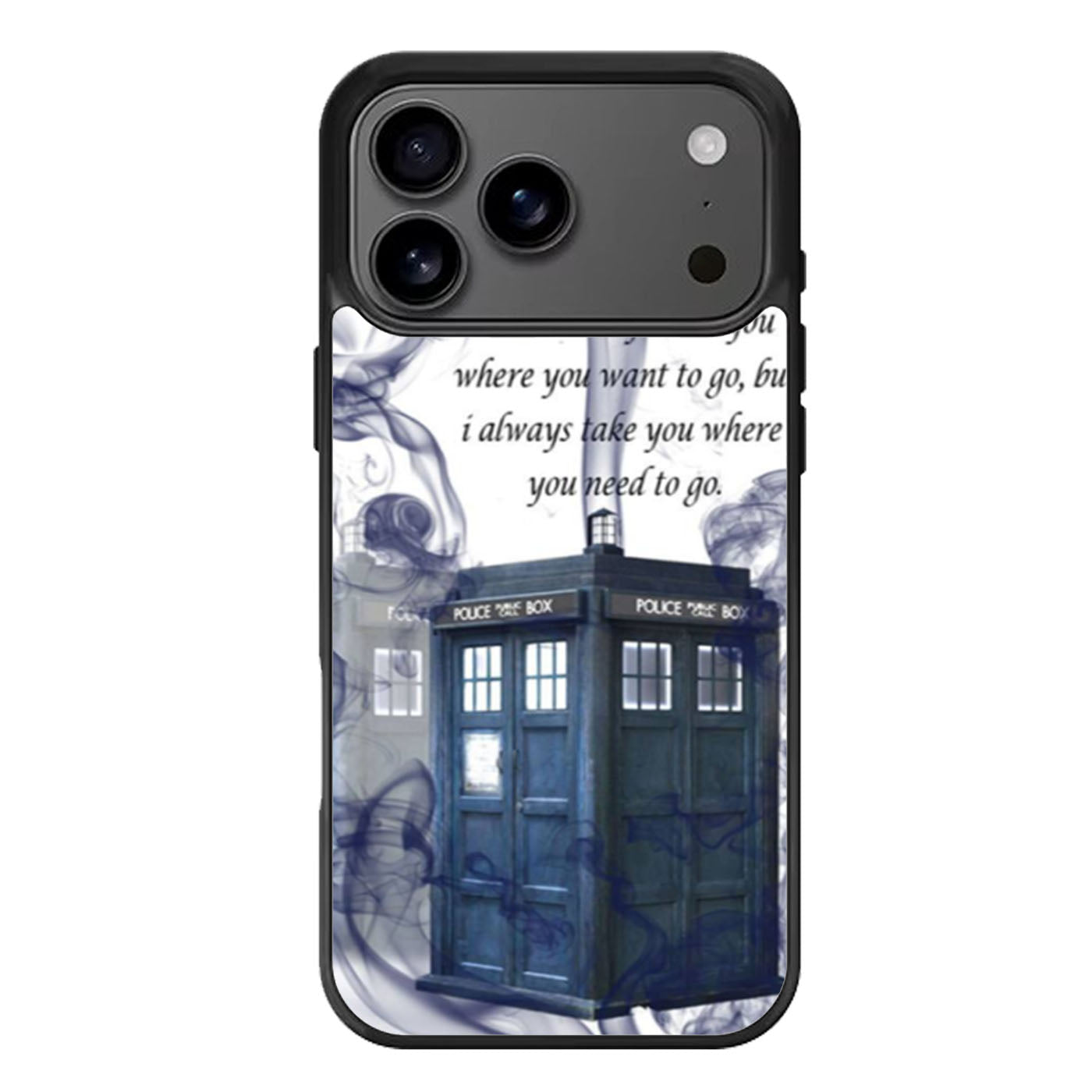 Tardis Doctor Who Smoke Quotes Cover iPhone 17 Pro Max Case