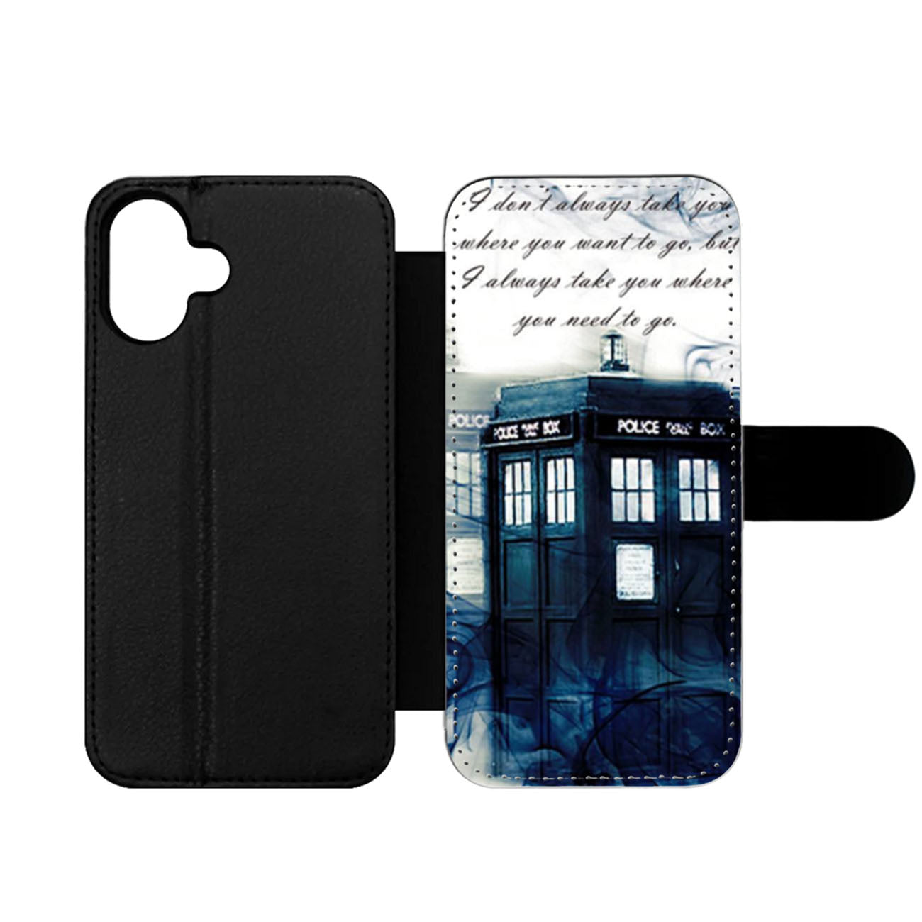 Tardis Doctor Who Smoke Quotes Wallet iPhone Case