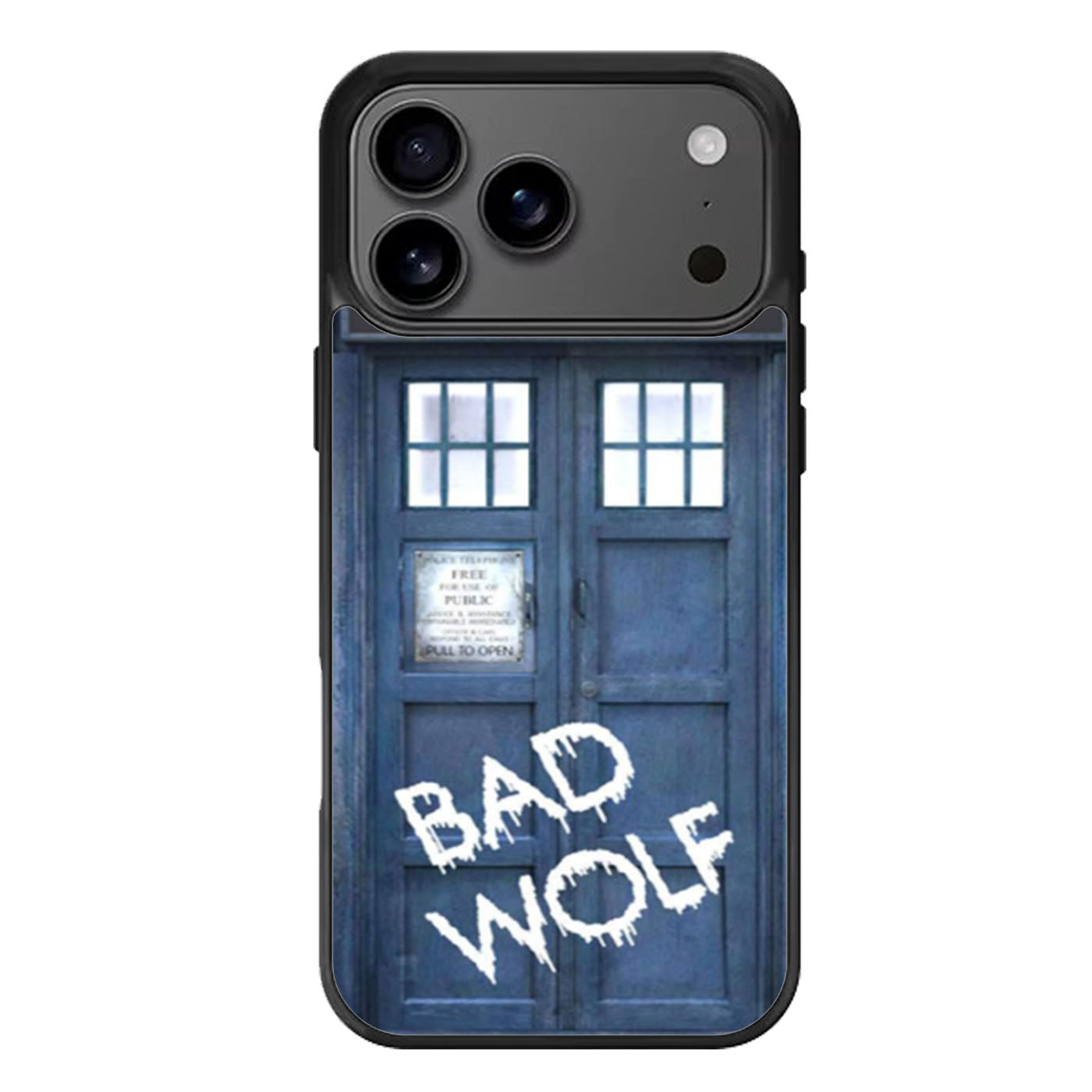 Tardis Dr Who Bad Wolf iPhone 17 Pro Max Case