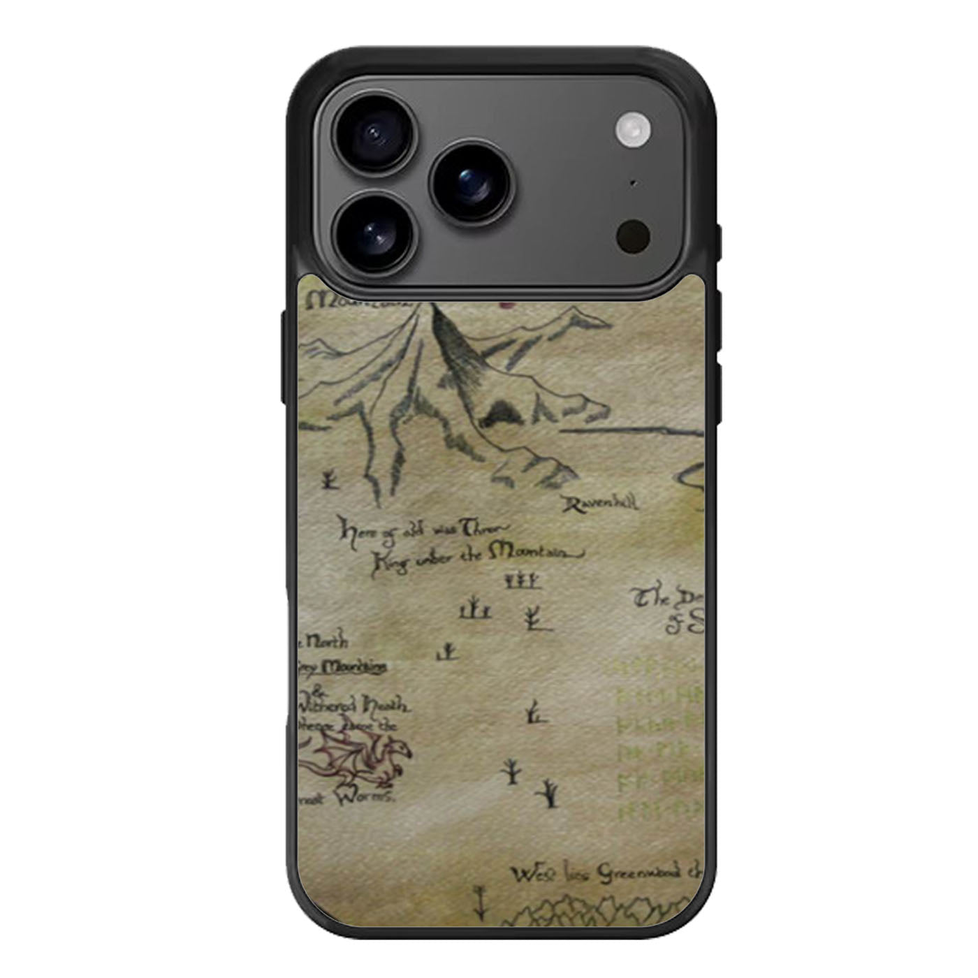 The Hobbit Lonely Mountain Map iPhone 17 Pro Max Case