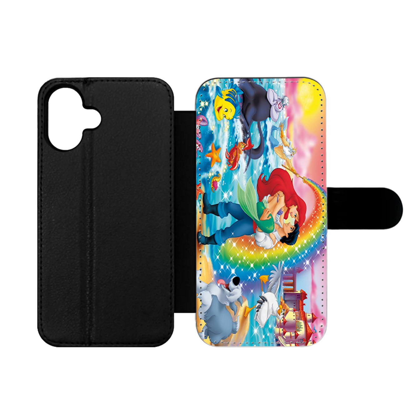 The Little Mermaid and rainbow Wallet iPhone Case