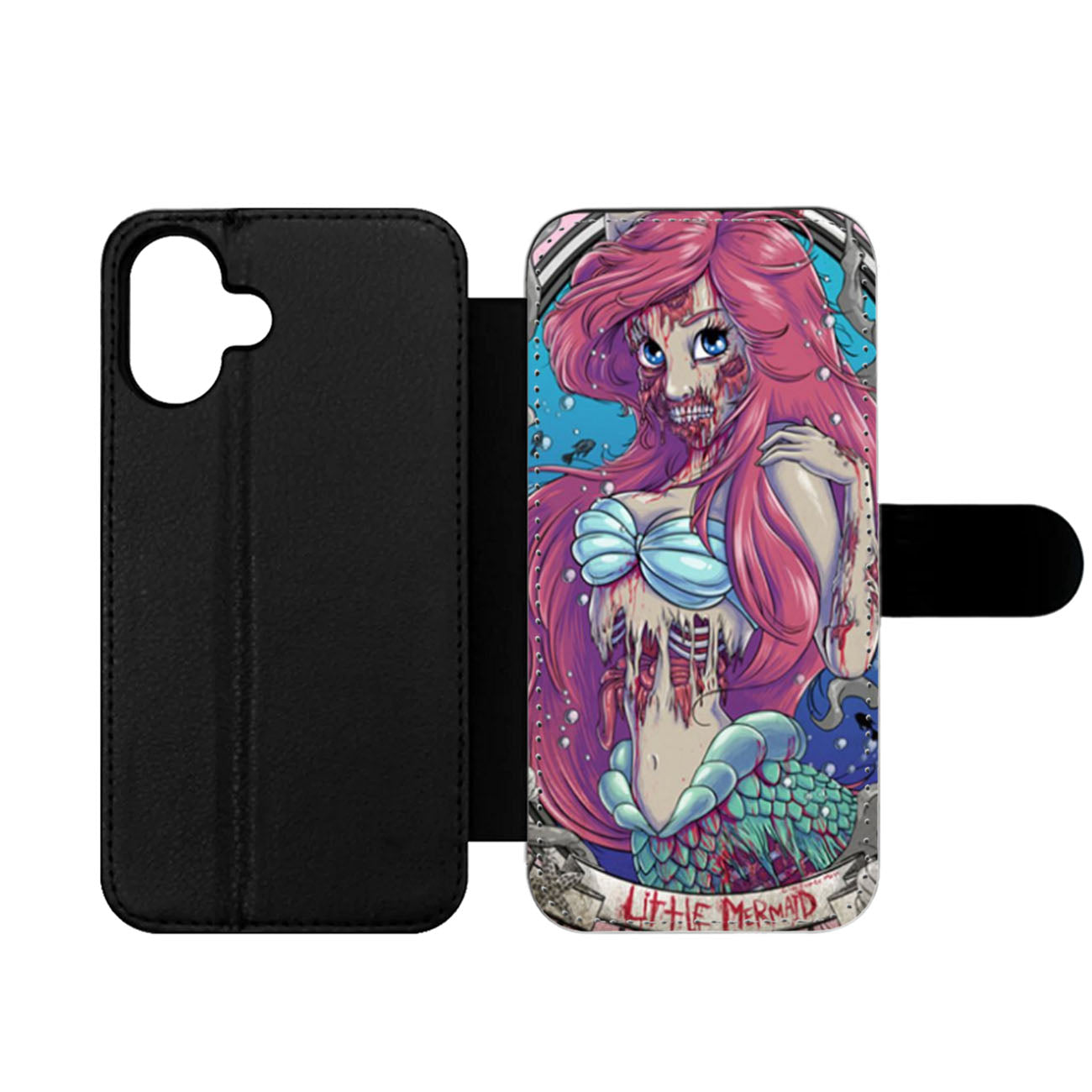 The Zombie Mermaid Princess Wallet iPhone Case