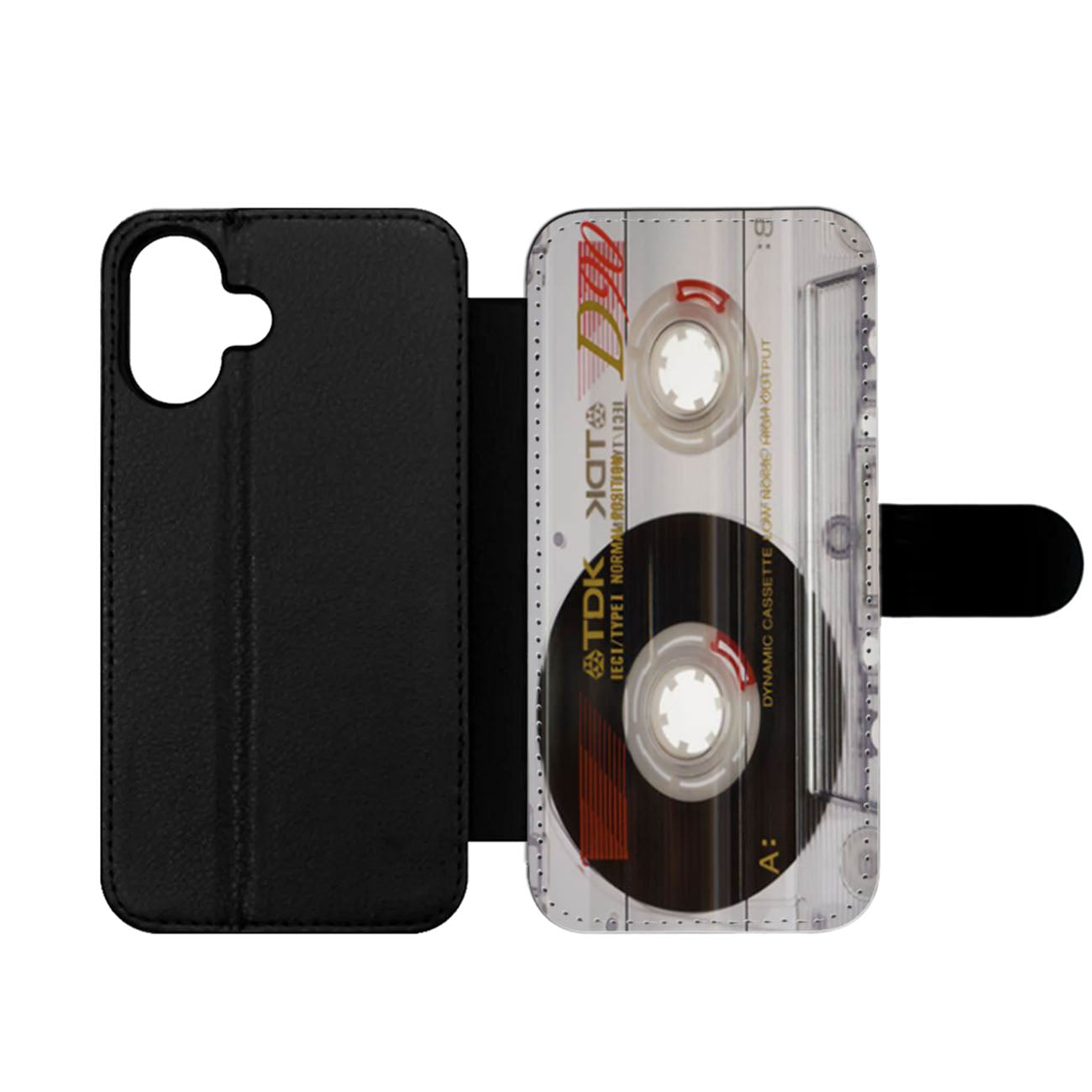 Transparent Cassette Tape Wallet iPhone Case
