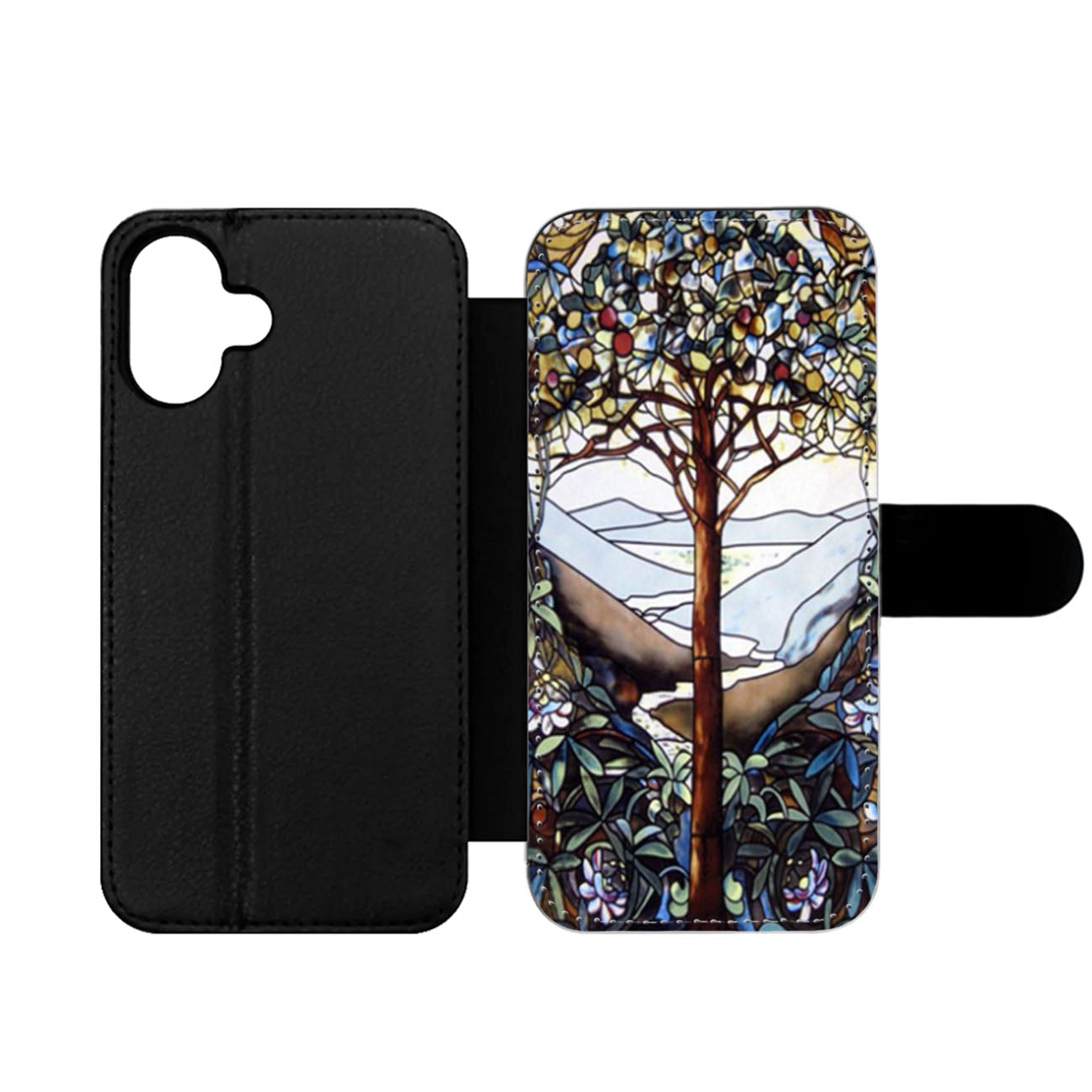Tree of Life Stained Glass Wallet iPhone Case