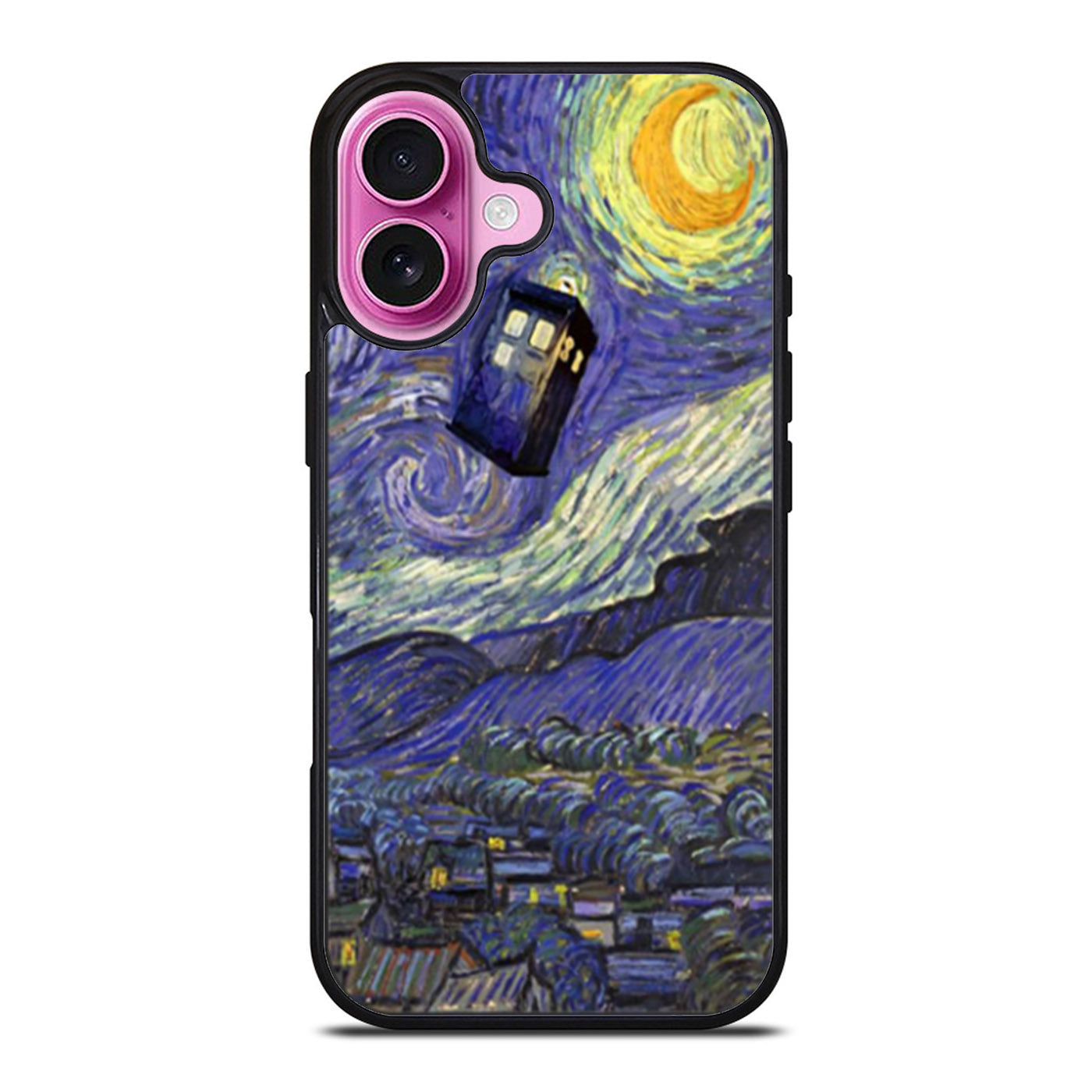 Van Gogh Tardis Doctor Who starry night art painting iPhone Case Cover