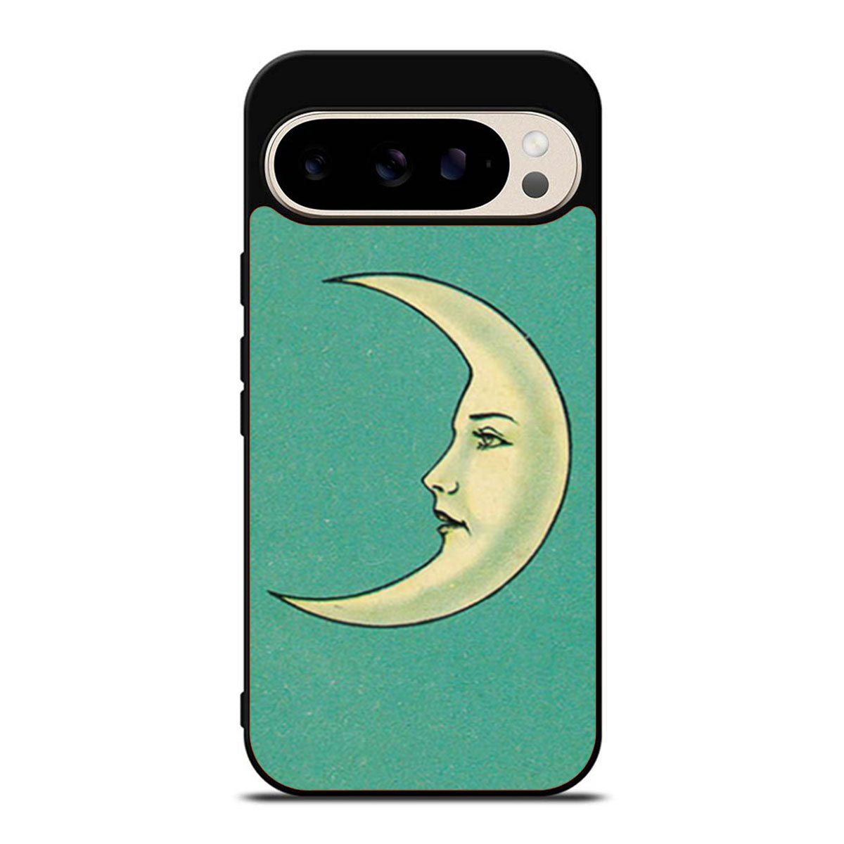 Vintage Crescent Moon Face Google Pixel 9 Pro Case