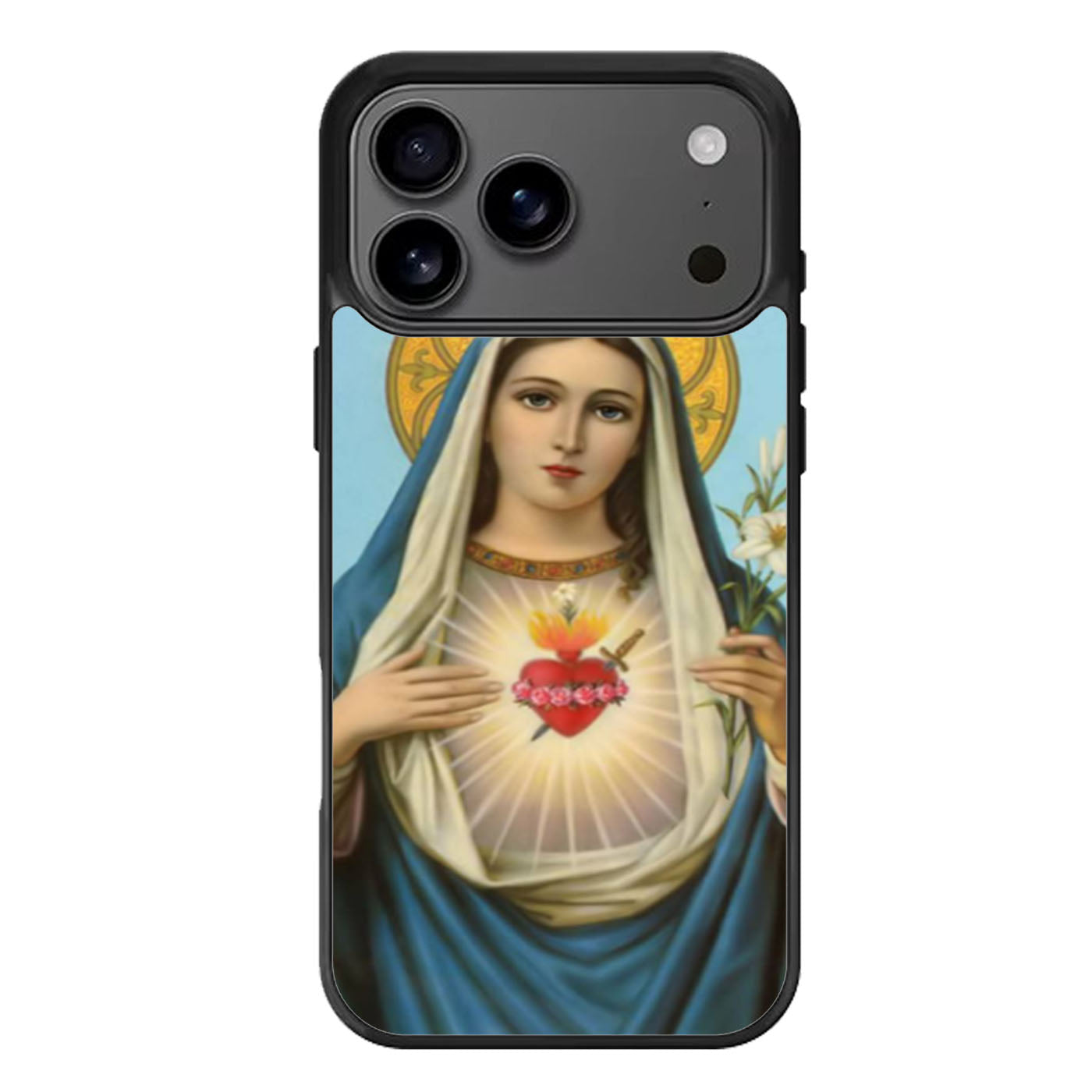 Virgin Mary Blessed Heart iPhone 17 Pro Max Case
