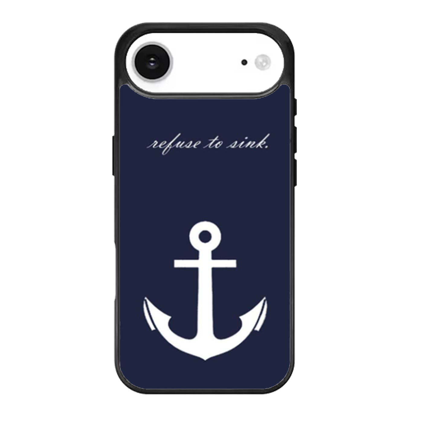 White Anchor On Blue Word Quote iPhone Air Case