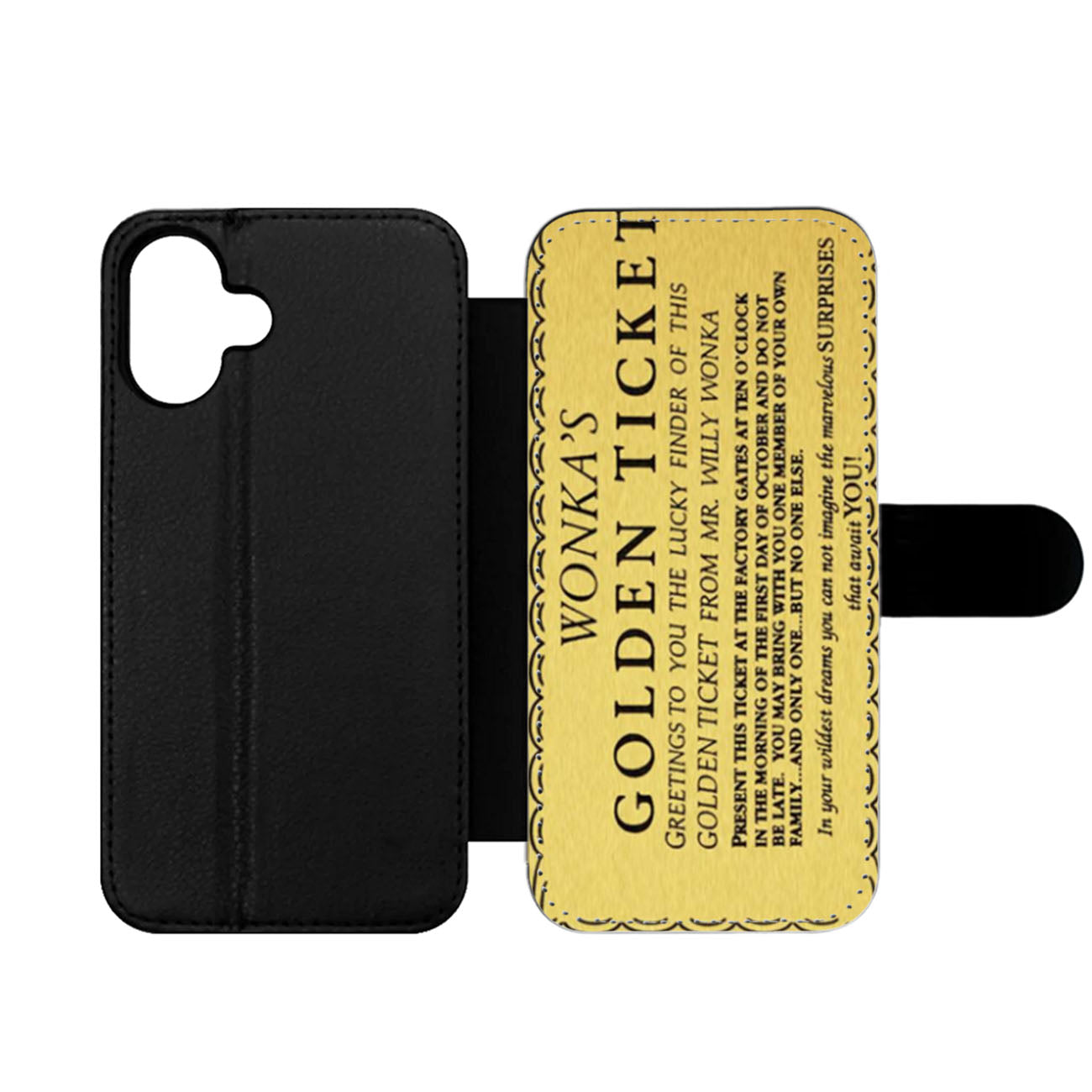 Willy Wonka Golden Ticket Wallet iPhone Case