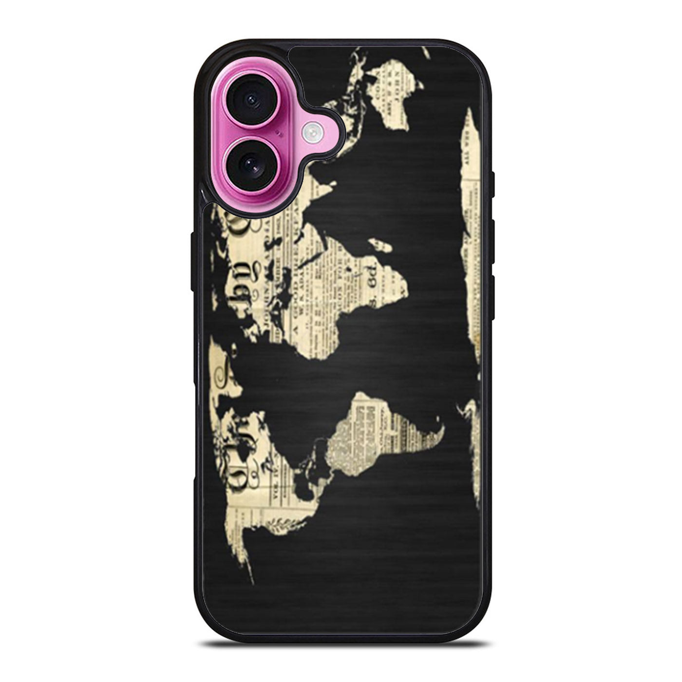 World Map Old Newspaper iPhone Case Cover