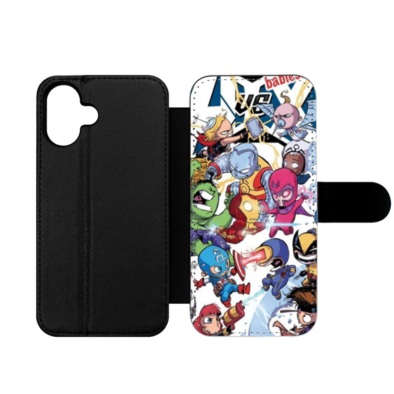 Young Marvel Avengers X Men Babies Wallet iPhone Case