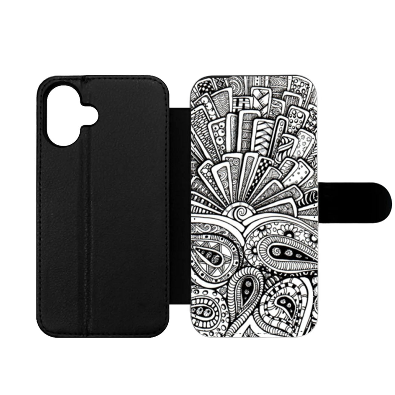 Zentangle Monogram Wallet iPhone Case