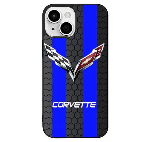 corvette chevrolet striped blue iPhone 13 Case