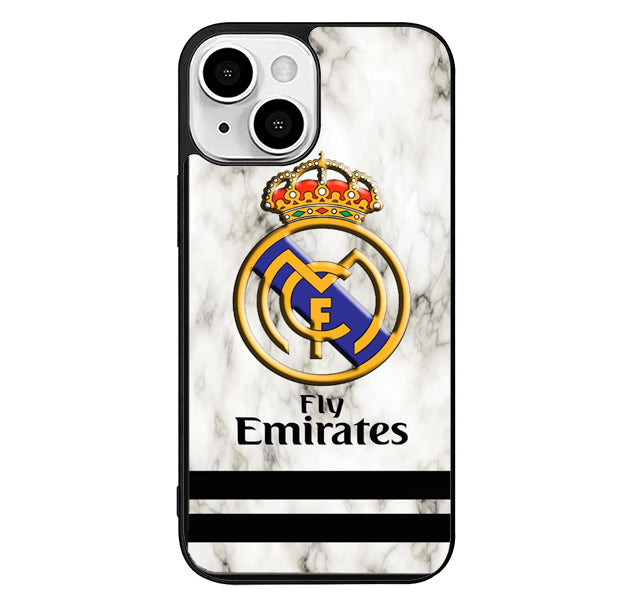 Real Madrid Logo White Marble iPhone 13 Case