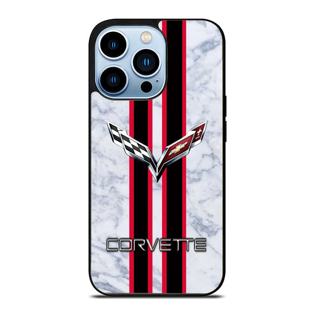 Corvette Chevrolet Stripe Marble iPhone 13 Pro Max Case