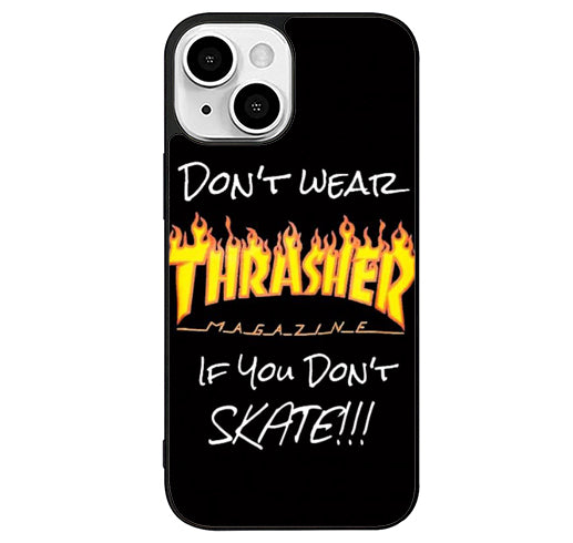 Thrasher Black Design iPhone 15 Plus Case