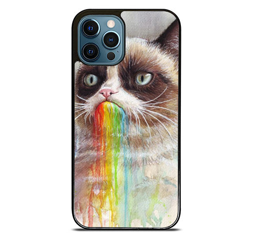 Grumpy Cat Rainbow iPhone 15 Pro Max Case