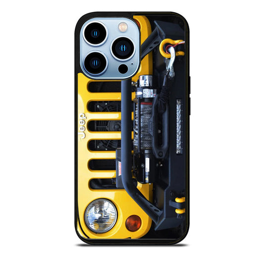 Jeep Wrangler Yellow Front iPhone 15 Pro Max Case