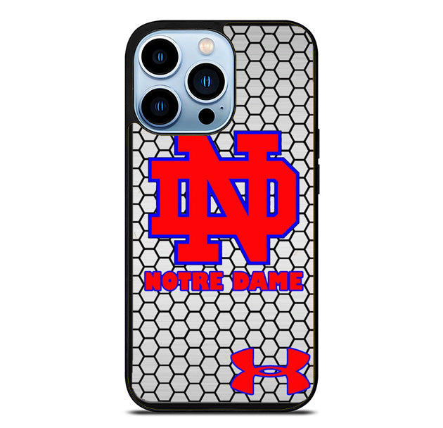 Notre Dame White Hexa Logo iPhone 15 Pro Max Case