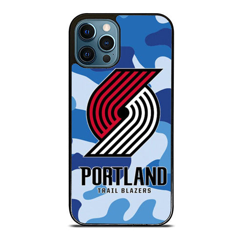Portland Trail Blazers Blue Camo iPhone 15 Pro Max Case