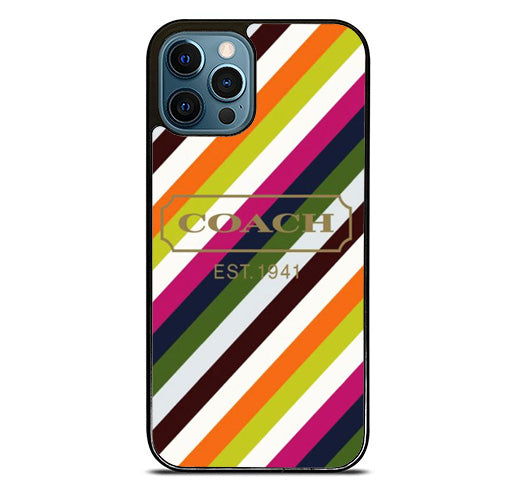 Coach Colorfull Striped iPhone 16 Pro Max Case