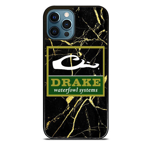 Drake Waterfowl Black Marble iPhone 16 Pro Max Case