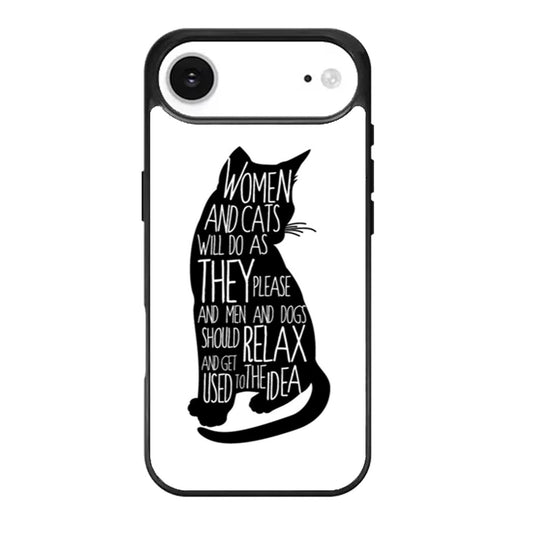 black cat quote iPhone Air Case