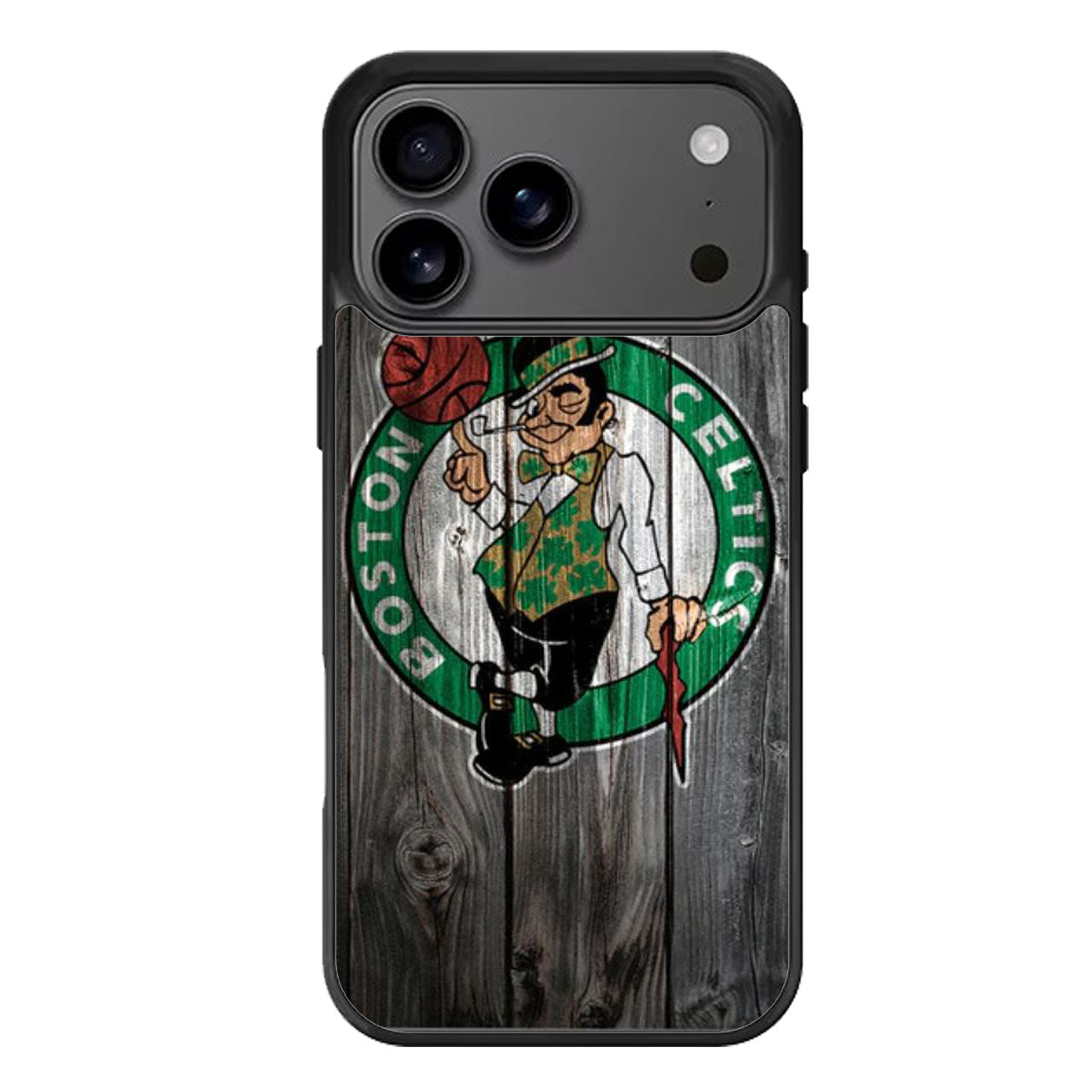 boston celtics logo woods iPhone 17 Pro Max Case