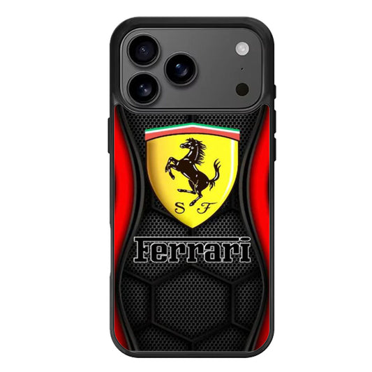ferrari logo carbon cover iPhone 17 Pro Max Case