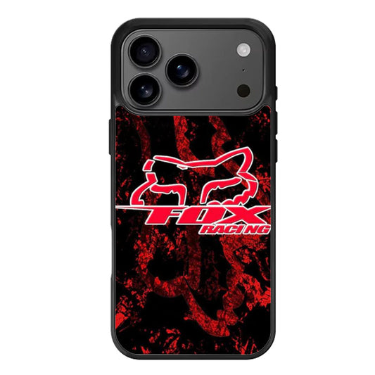 fox racing red bachround cover iPhone 17 Pro Max Case