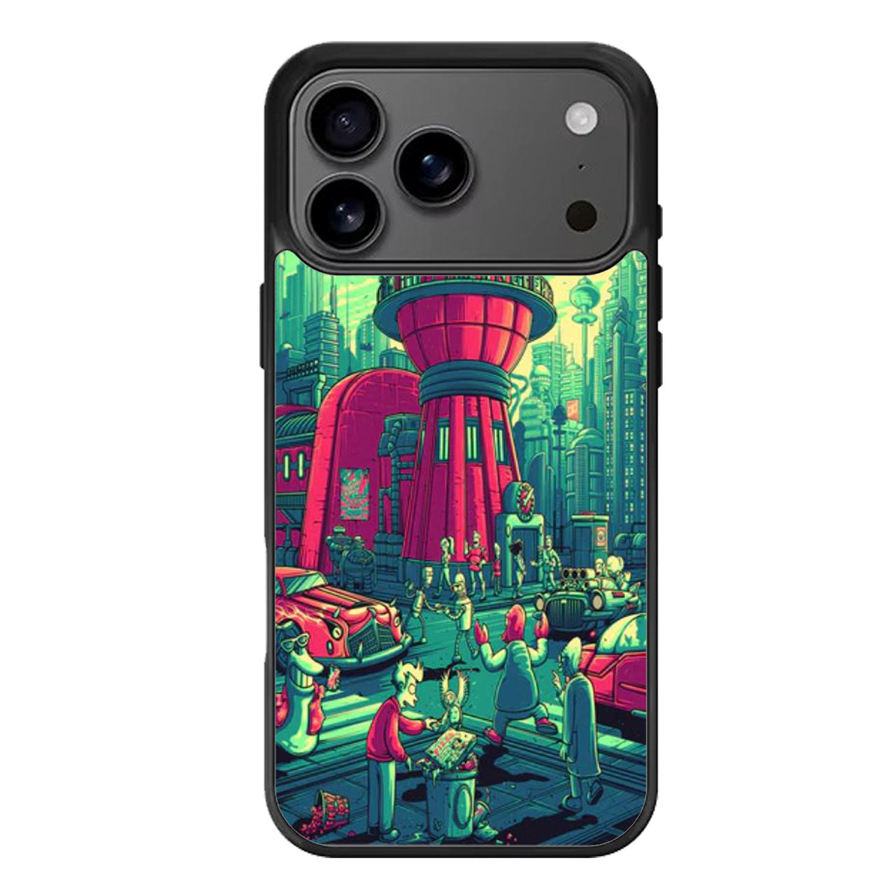 futurama dan mumford city iPhone 17 Pro Max Case