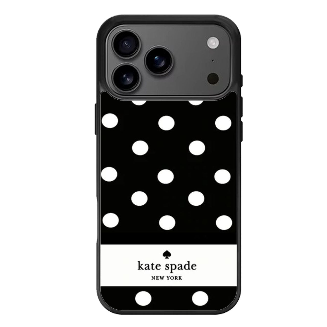 kate spade black polkadot strie iPhone 17 Pro Max Case