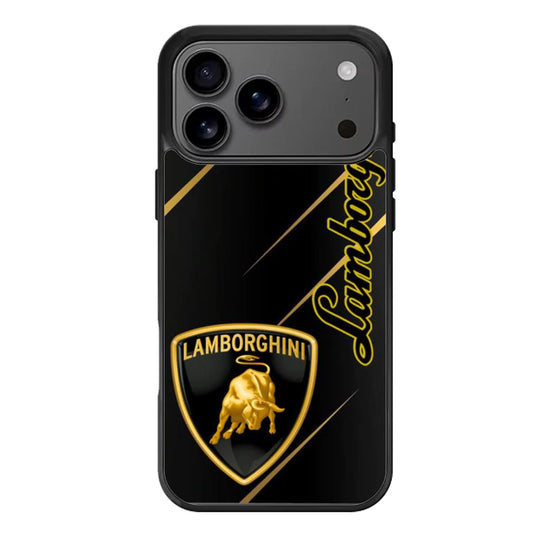 lamoborghini metallic black iPhone 17 Pro Max Case