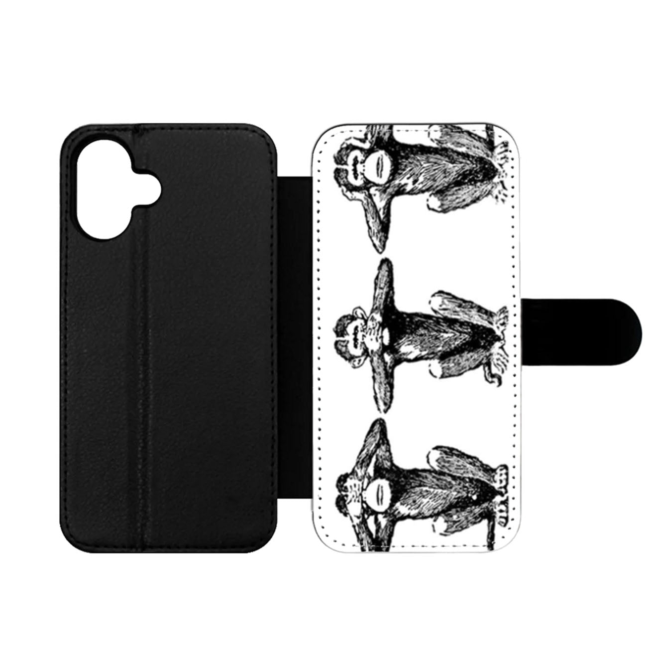 three wise monkeys Wallet iPhone Case