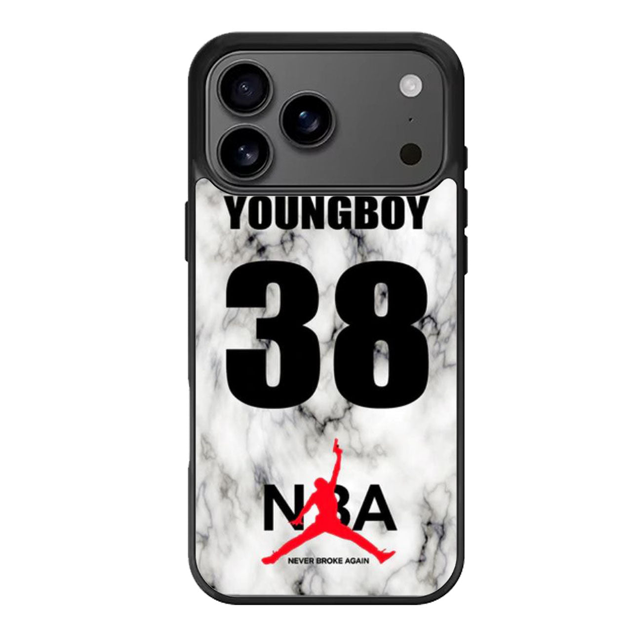 youngboy nba white marble iPhone 17 Pro Max Case