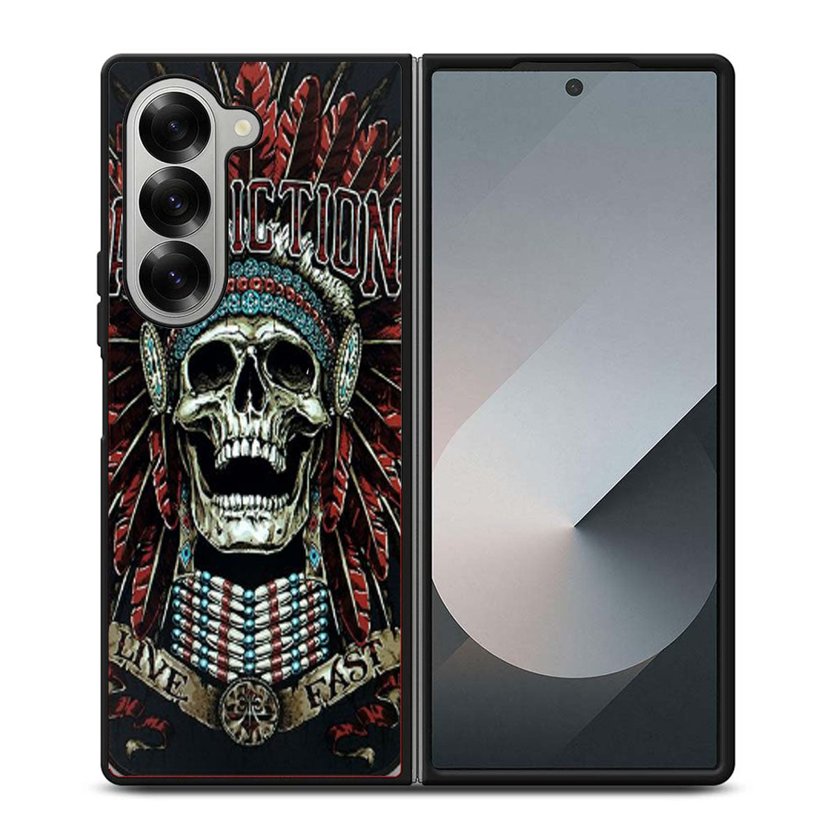 AFFLICTION SKULL INDIAN Samsung Z Fold 6 Case
