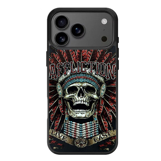 AFFLICTION SKULL INDIAN iPhone 17 Pro Max Case