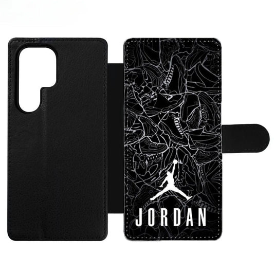 AIR JORDAN SHOES COLLAGE LOGO Wallet Samsung Case