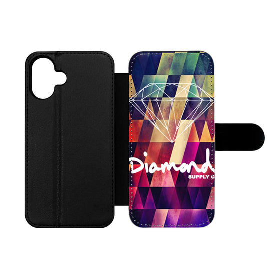 Abstract Diamond Supply Co Geometric Wallet iPhone Case