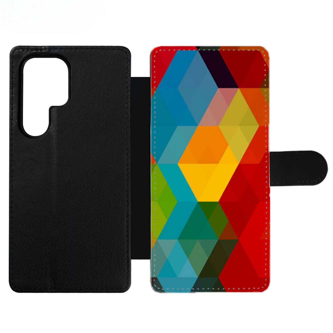 Abstract Polygonal Rainbow Wallet Samsung Case