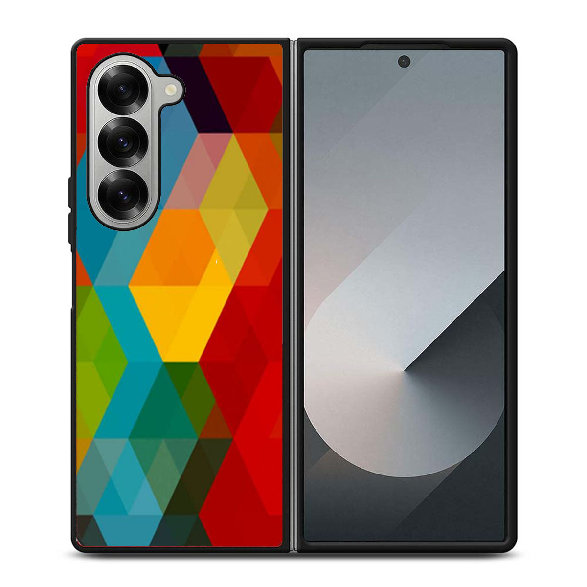 Abstract Polygonal Rainbow Samsung Z Fold 6 Case