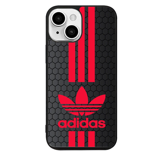 Adidas Red Stripe Hexagon iPhone 14 Plus Case